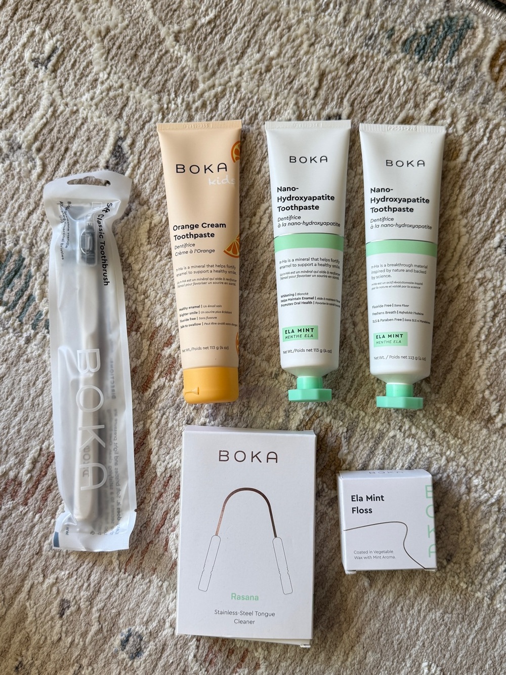 NEW Boka Toothpaste Bundle - Orange Cream & Ela Mint Toothpaste